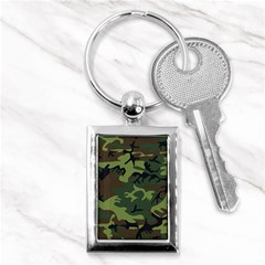 Green Brown Camouflage Key Chain (rectangle) by nateshop