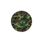 Green Brown Camouflage Golf Ball Marker (10 pack) Front