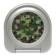 Green Brown Camouflage Travel Alarm Clock by nateshop