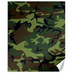 Green Brown Camouflage Canvas 16  X 20  by nateshop