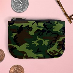 Green Brown Camouflage Mini Coin Purse by nateshop