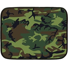 Green Brown Camouflage Fleece Blanket (mini) by nateshop