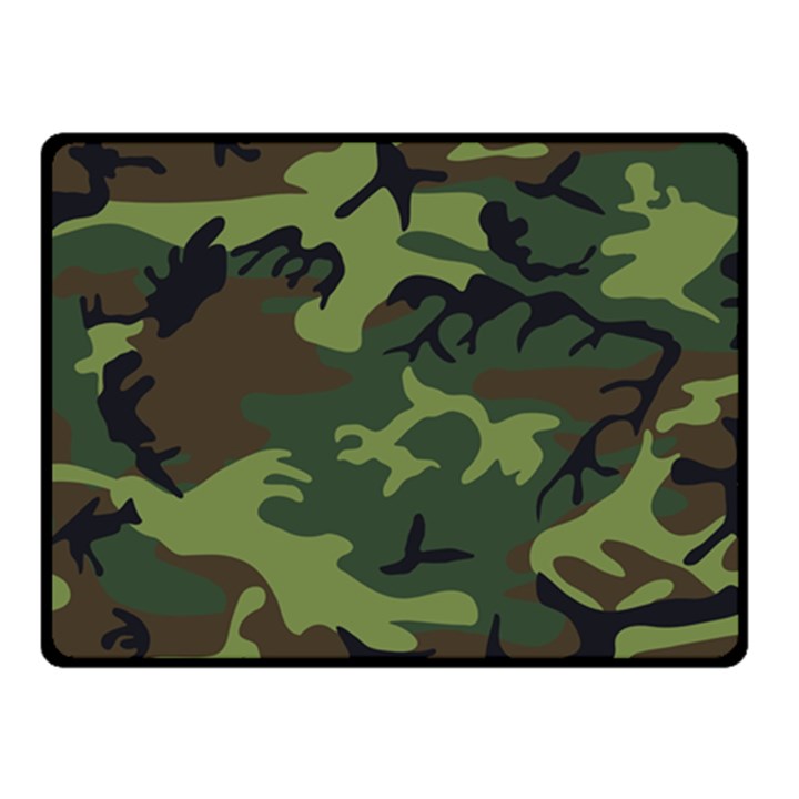 Green Brown Camouflage Fleece Blanket (Small)