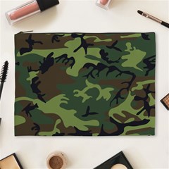 Green Brown Camouflage Cosmetic Bag (xl) by nateshop