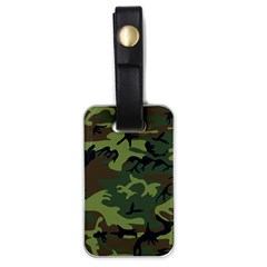 Green Brown Camouflage Luggage Tag (one Side) by nateshop