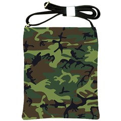 Green Brown Camouflage Shoulder Sling Bag by nateshop