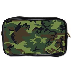 Green Brown Camouflage Toiletries Bag (one Side) by nateshop