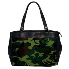 Green Brown Camouflage Oversize Office Handbag by nateshop