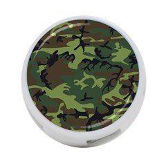 Green Brown Camouflage 4-port Usb Hub (one Side) by nateshop