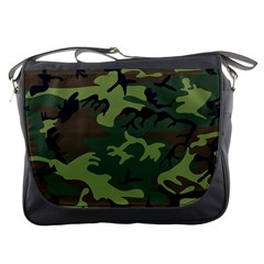 Green Brown Camouflage Messenger Bag by nateshop