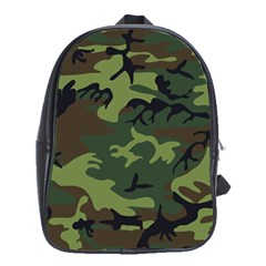 Green Brown Camouflage School Bag (xl) by nateshop