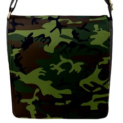 Green Brown Camouflage Flap Closure Messenger Bag (s) by nateshop