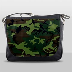 Green Brown Camouflage Messenger Bag by nateshop