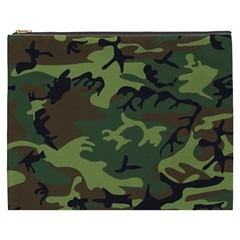 Green Brown Camouflage Cosmetic Bag (xxxl) by nateshop