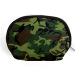 Green Brown Camouflage Accessory Pouch (Medium) Front