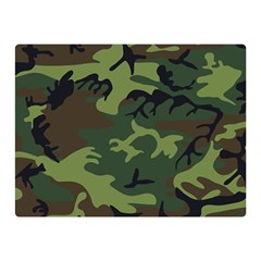 Green Brown Camouflage Double Sided Flano Blanket (mini)  by nateshop