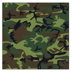 Green Brown Camouflage Square Satin Scarf (36  X 36 ) by nateshop