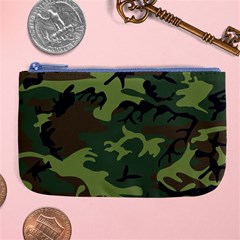 Green Brown Camouflage Large Coin Purse by nateshop