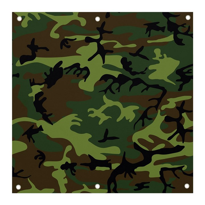 Green Brown Camouflage Banner and Sign 3  x 3 