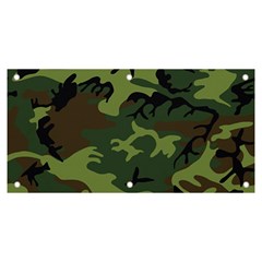 Green Brown Camouflage Banner And Sign 6  X 3  by nateshop