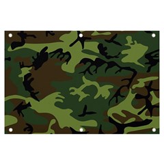 Green Brown Camouflage Banner And Sign 6  X 4  by nateshop