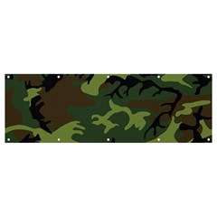 Green Brown Camouflage Banner And Sign 12  X 4  by nateshop