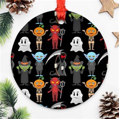 Halloween Round Ornament (two Sides) by nateshop