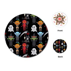 Halloween Playing Cards Single Design (round) by nateshop