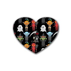 Halloween Rubber Coaster (heart) by nateshop