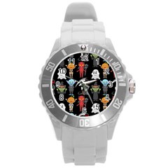 Halloween Round Plastic Sport Watch (l) by nateshop