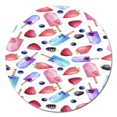 Ice Cream,strobery Magnet 5  (round) by nateshop