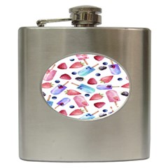 Ice Cream,strobery Hip Flask (6 Oz) by nateshop