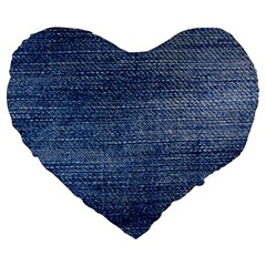 Jeans Large 19  Premium Heart Shape Cushions by nateshop