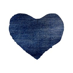 Jeans Standard 16  Premium Flano Heart Shape Cushions by nateshop