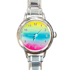 Watercolor Round Italian Charm Watch