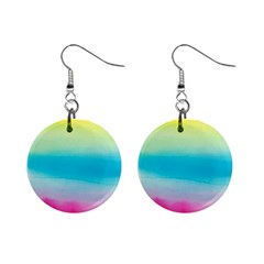 Watercolor Mini Button Earrings