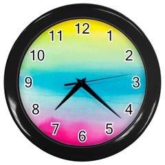 Watercolor Wall Clock (Black)