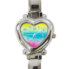 Watercolor Heart Italian Charm Watch by nateshop