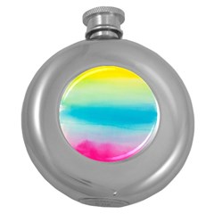 Watercolor Round Hip Flask (5 Oz) by nateshop