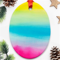 Watercolor Oval Ornament (Two Sides)