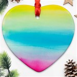 Watercolor Heart Ornament (Two Sides) Back