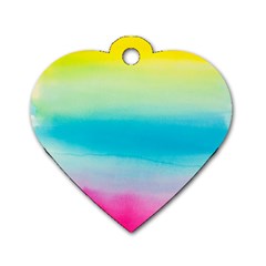 Watercolor Dog Tag Heart (Two Sides)