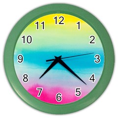 Watercolor Color Wall Clock