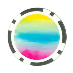 Watercolor Poker Chip Card Guard