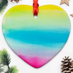 Watercolor Heart Ornament (two Sides) by nateshop