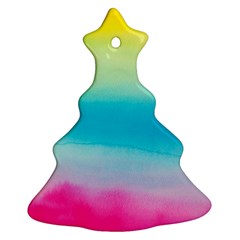 Watercolor Christmas Tree Ornament (two Sides) by nateshop