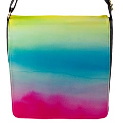 Watercolor Flap Closure Messenger Bag (S)