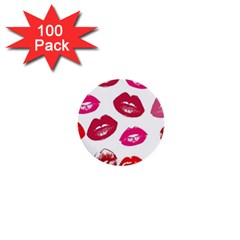 Lips 1  Mini Buttons (100 Pack)  by nateshop