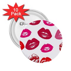 Lips 2 25  Buttons (10 Pack) 