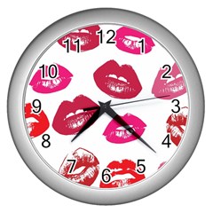 Lips Wall Clock (silver) by nateshop